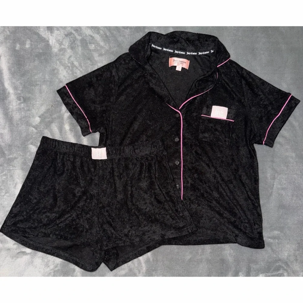 🖤🩷 Juicy Couture Terry Cloth Pajama Set